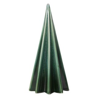 Christmas Small Faceted Ceramic Tree Green