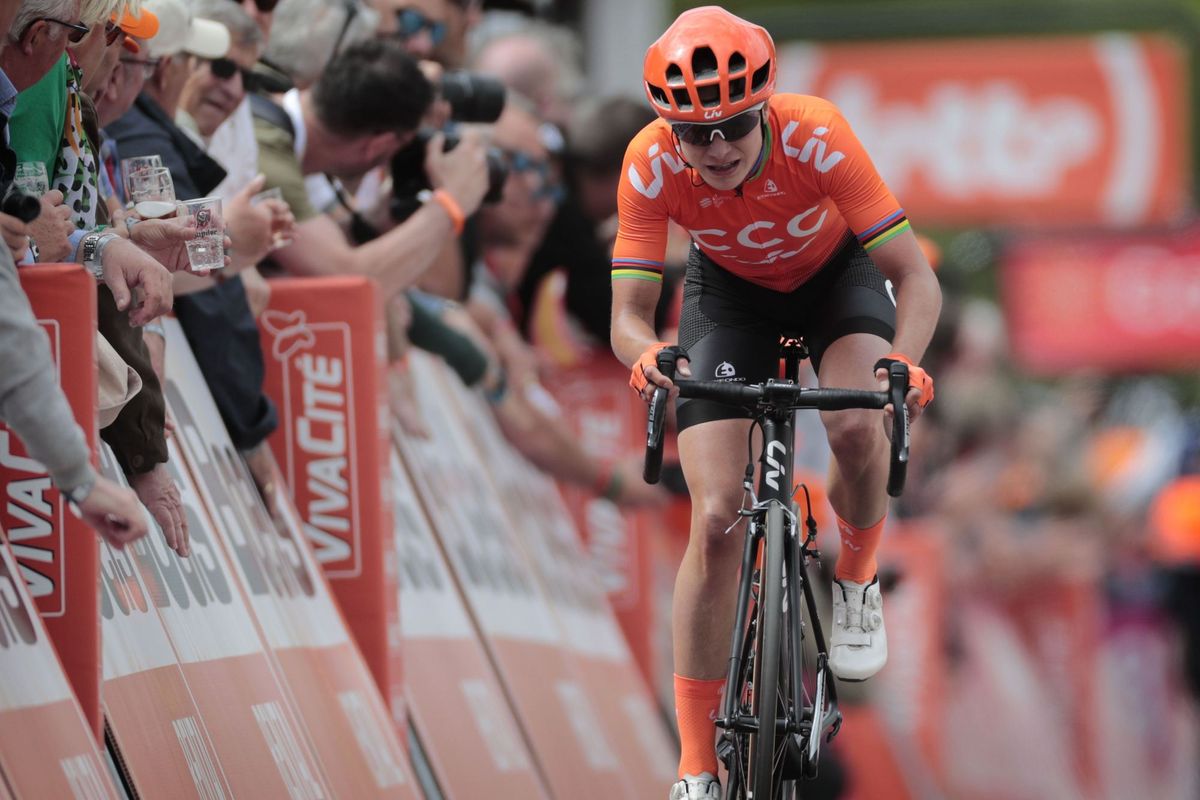 Marianne Vos just missed out on the podium