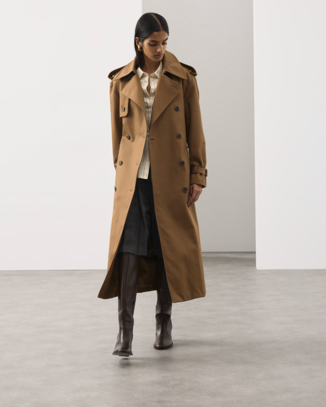 Autograph, Pure Cotton Longline Trench Coat