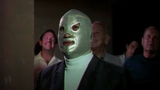 El Santo in Santo and Blue Demon vs the Monsters