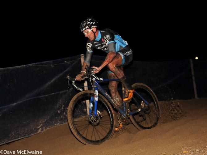 Ben Berden (Raleigh Clement) racing in third position
