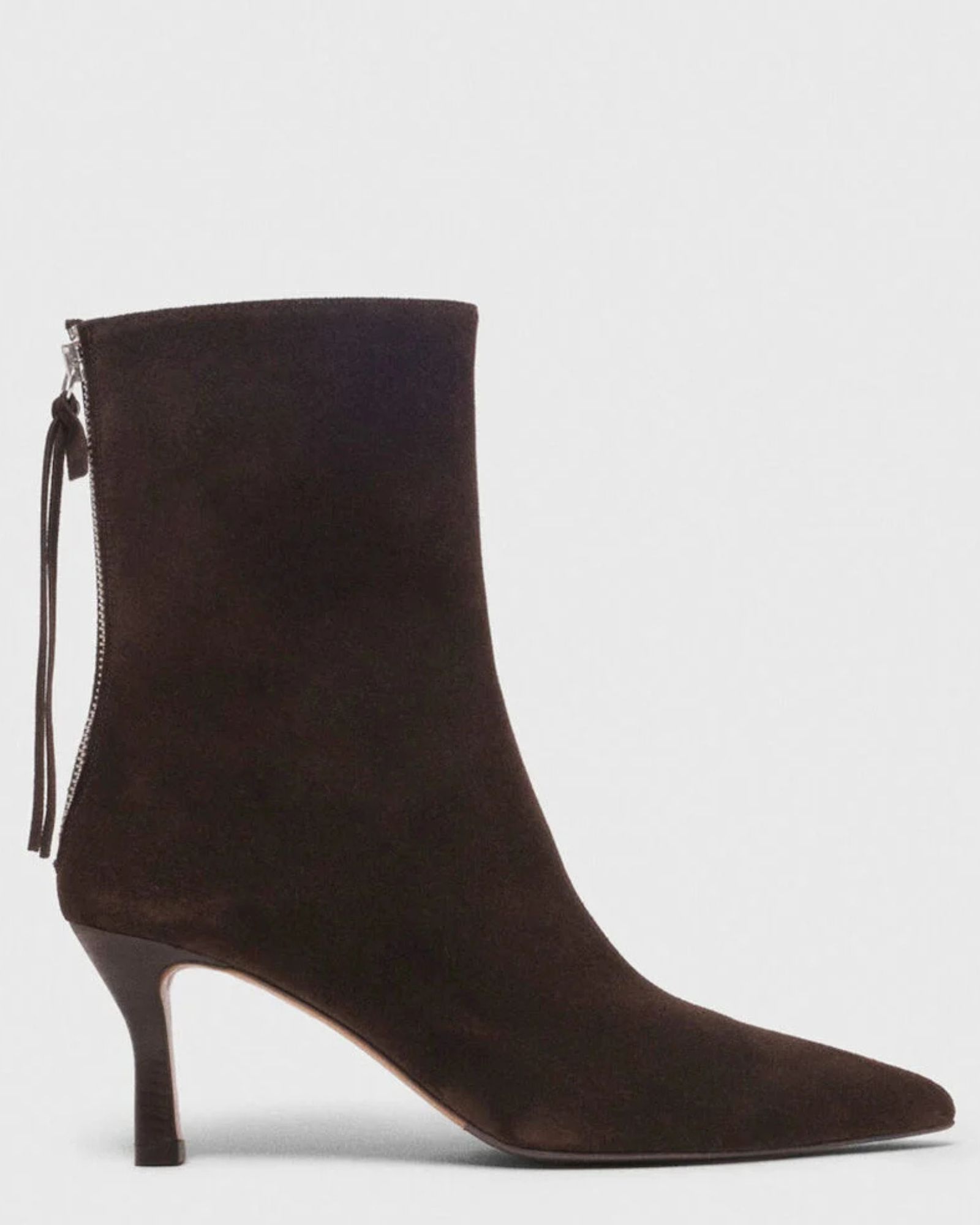 Maje Zipped suede ankle boots