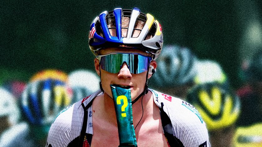 Rider biting into a mystery energy gel