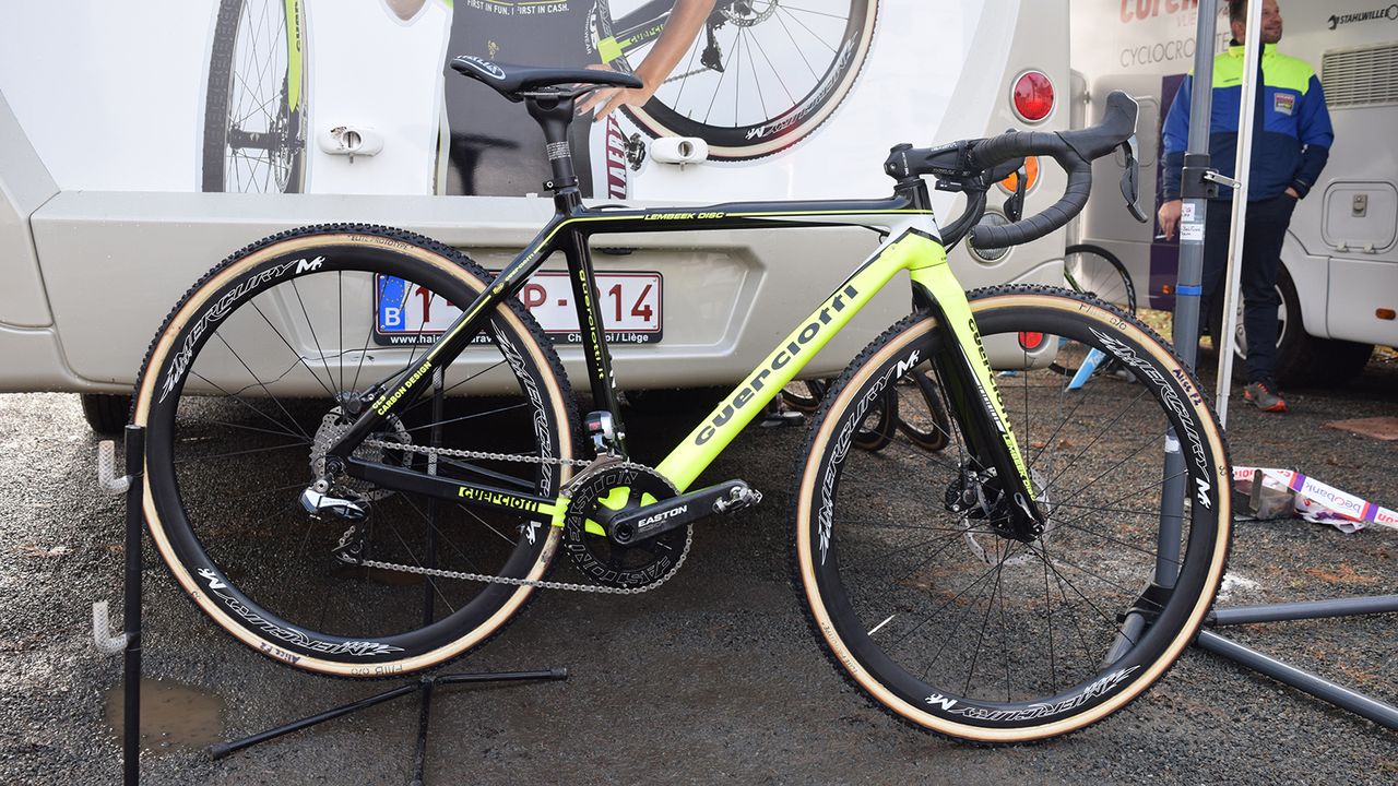 Some riders are still running Shimano Dura-Ace 9000 series shifting with non-series disc brakes and levers