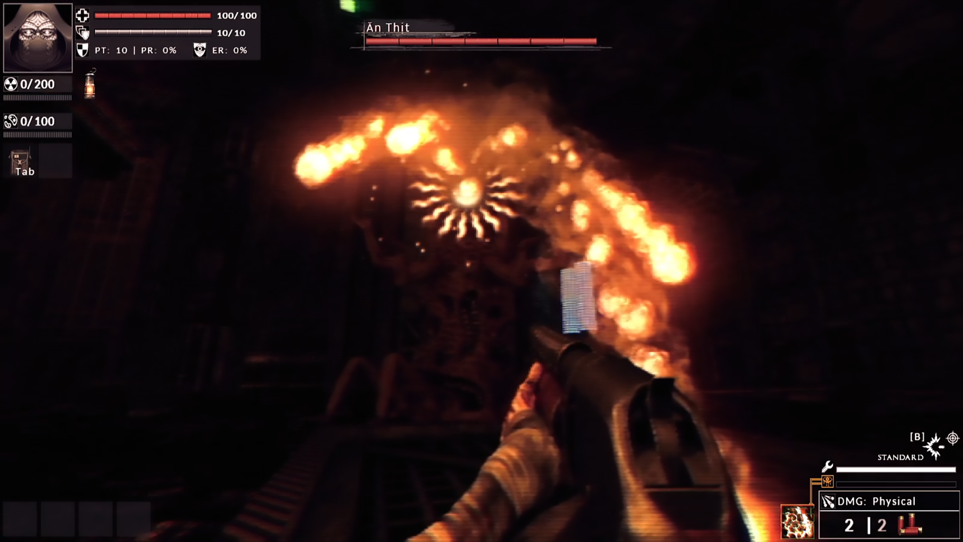 Divine Frequency screenshot showing disturbing action in dark, evil world.
