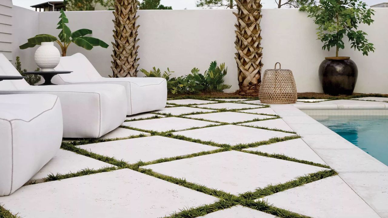 large patio pavers by Peacock Pavers