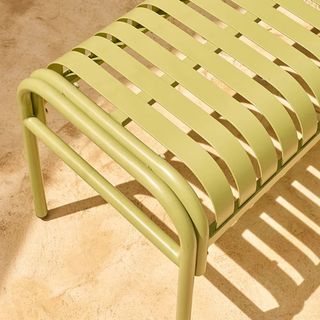 George Home Green Metal Slat 3 Piece Bench Set