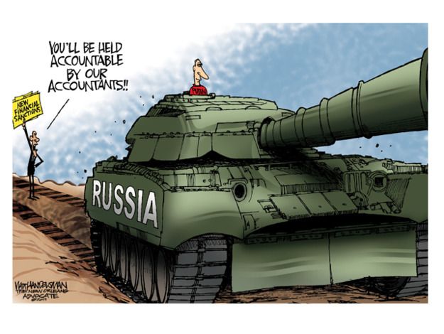 Political cartoon Russia sanctions