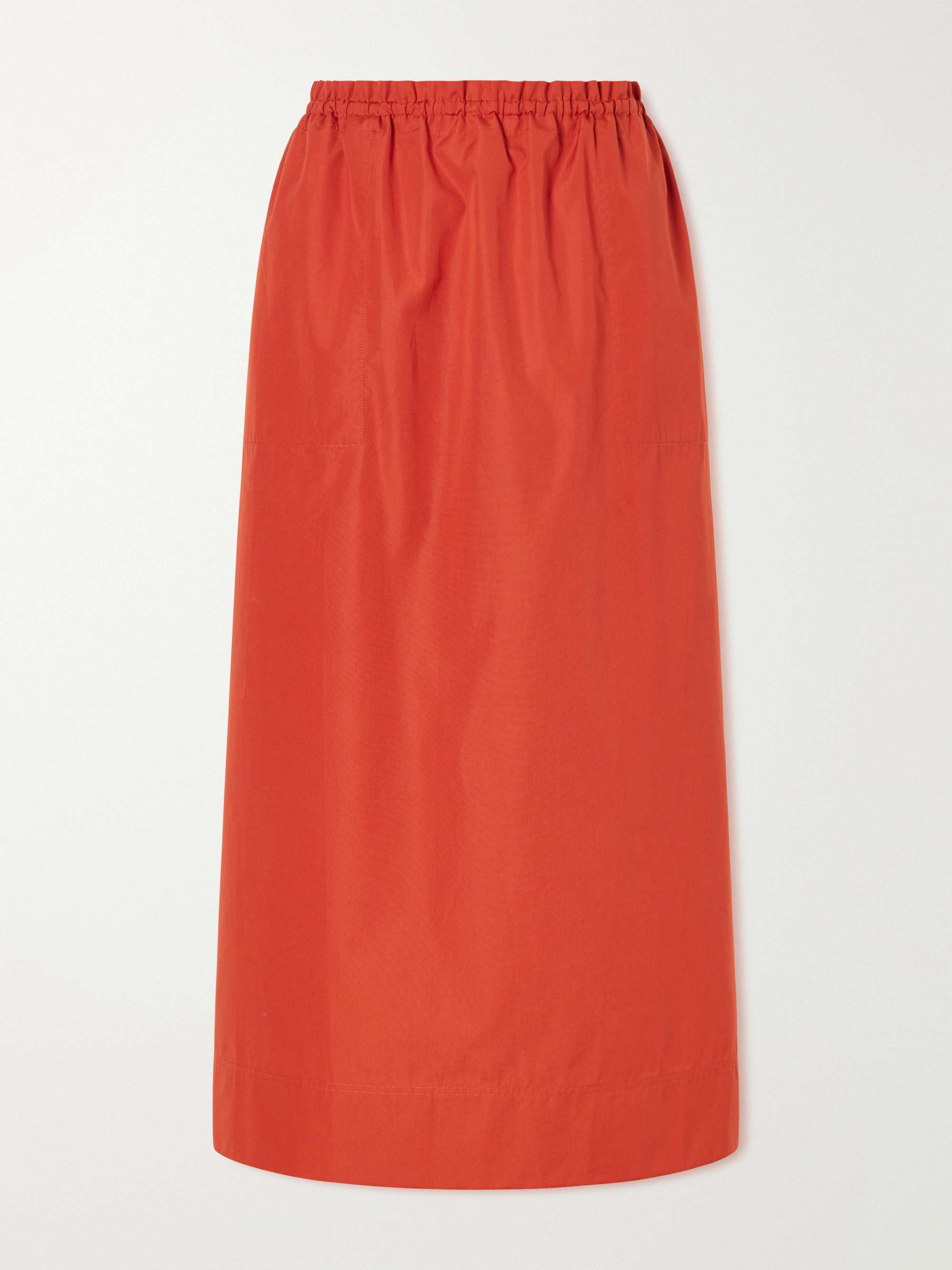 Cotton-Poplin Midi Skirt
