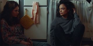 Lily James and Tessa Thompson talk in Little Woods