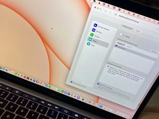 Focus settings on macOS Monterey