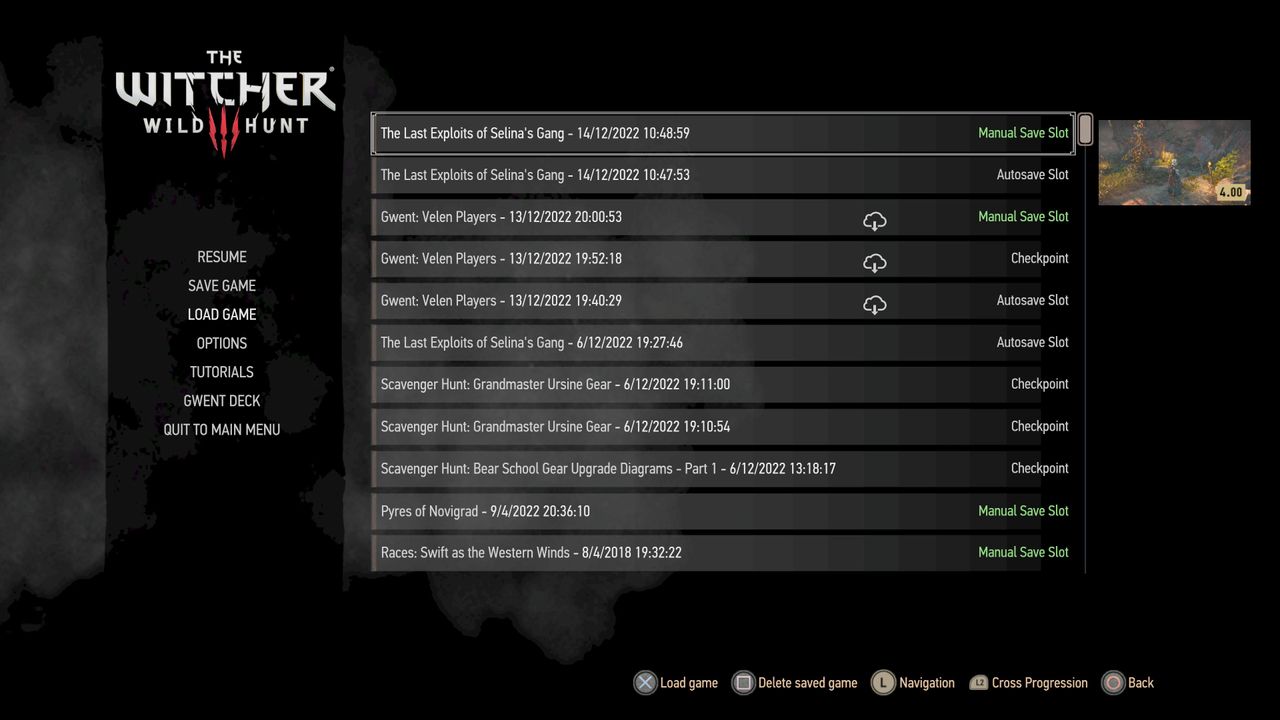 The witcher 3 cross-progression