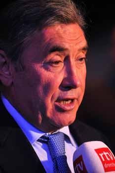 Eddy Merckx was on hand in Kortrijk on Friday.
