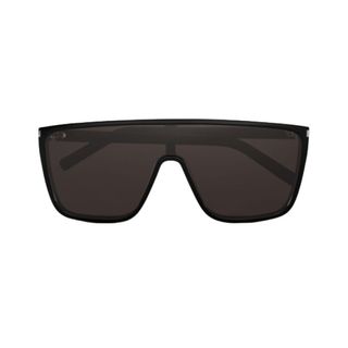 Pair of black flat top YSL sunglasses