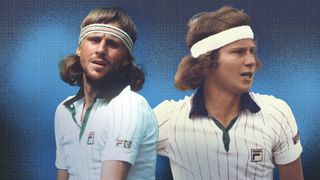 Gods of Tennis key art featuring Bjorn Borg and John McEnroe