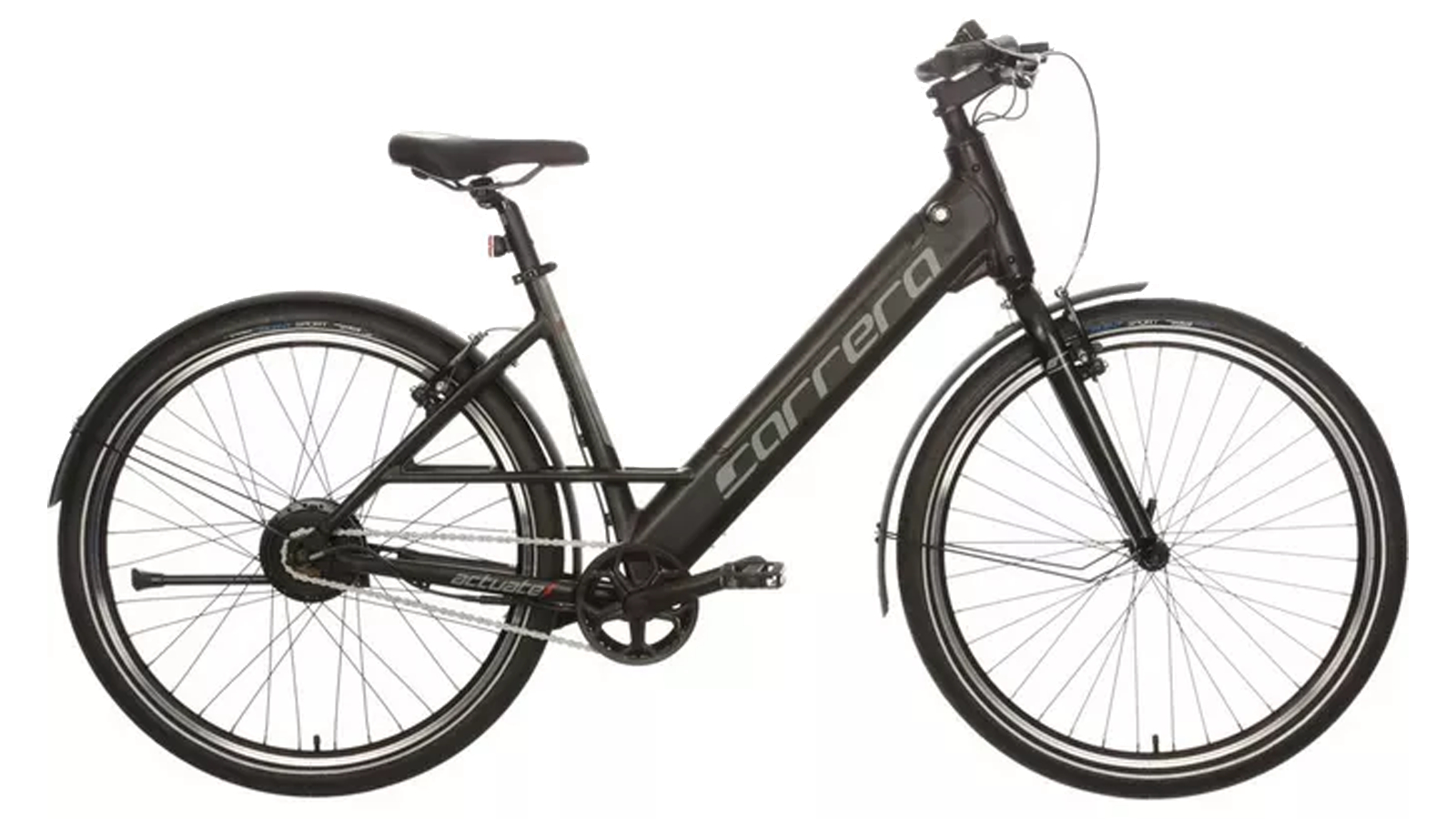 Carrera Actuate 1 Lowstep Electric Hybrid Bike on a white background