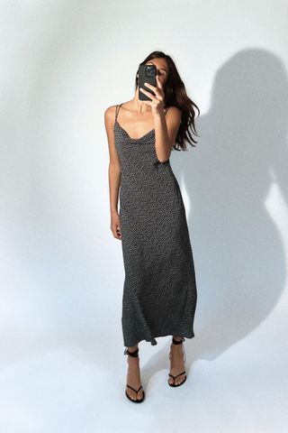 Zara, Polka Dot Midi Dress 