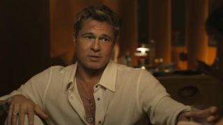 Sonny Hayes (Brad Pitt) speaks in F1