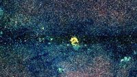 Tons of sparkles against a dark sky.
