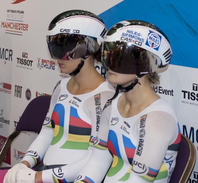 World champions Vogel and Welte await the Team Sprint in the pits