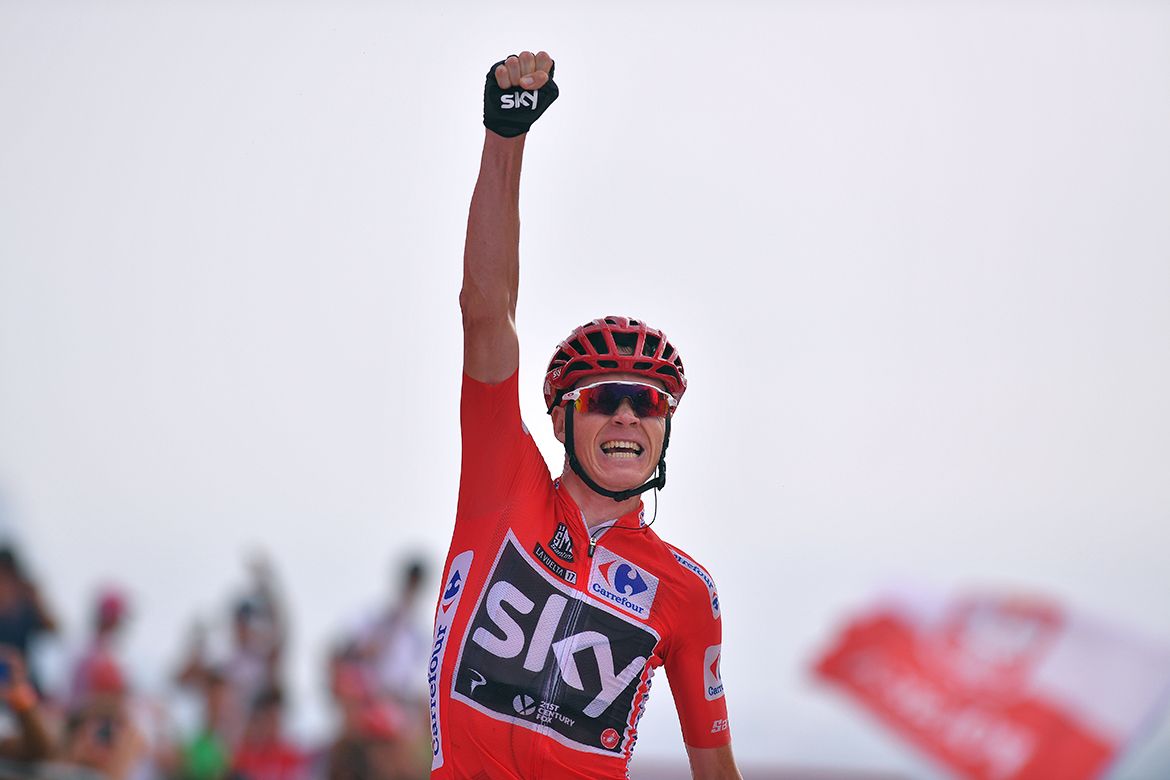 Chris Froome wins stage 9 of the Vuelta a Espa&ntilde;a.