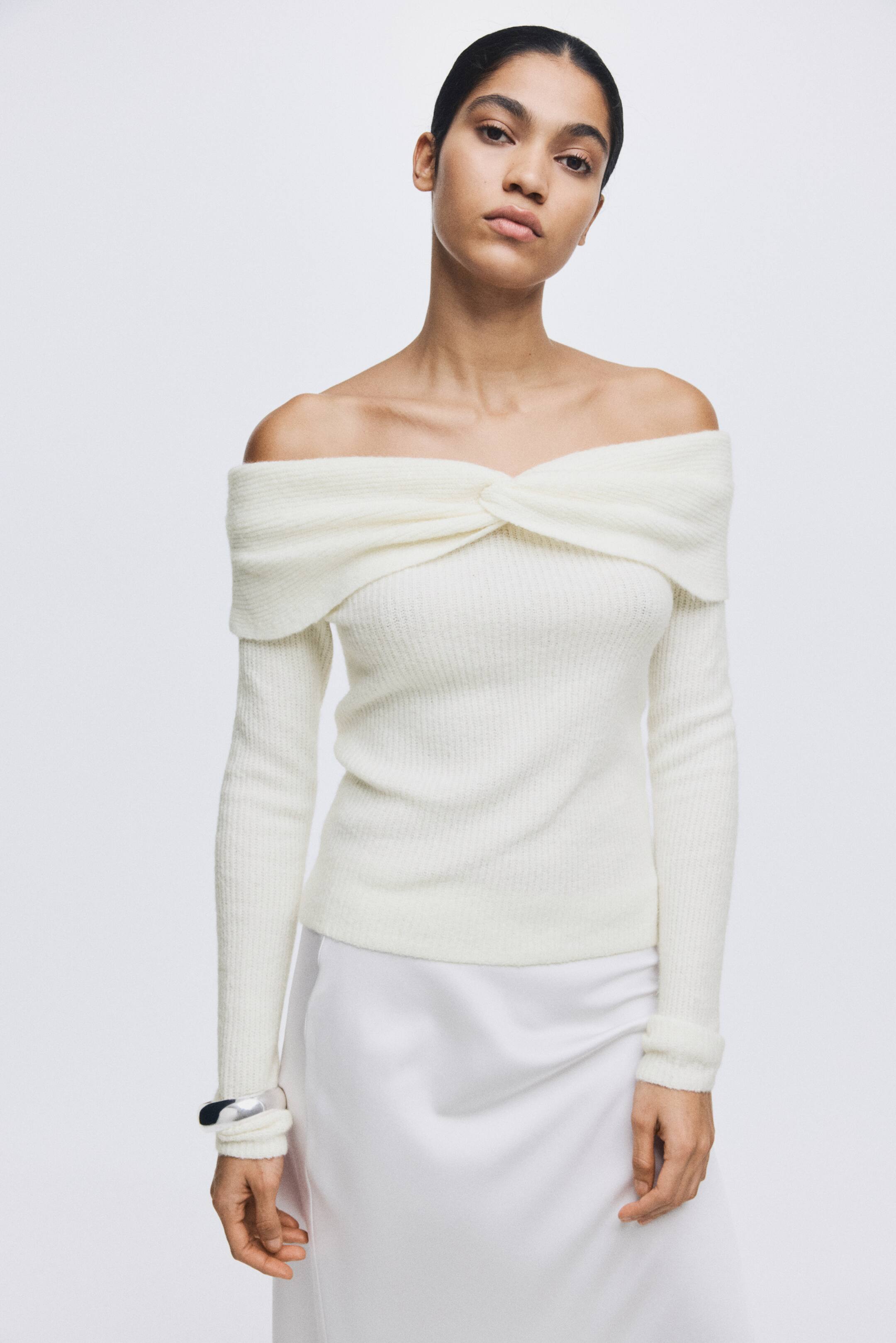 H&amp;amp;M, Off-the-Shoulder Sweater