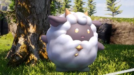 Palworld screenshot of fan animation in official style showing sheep creature