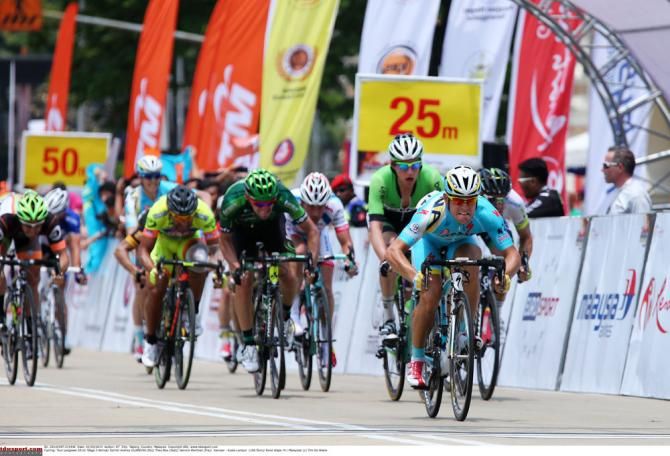 Andrea Guardini winds up his sprint