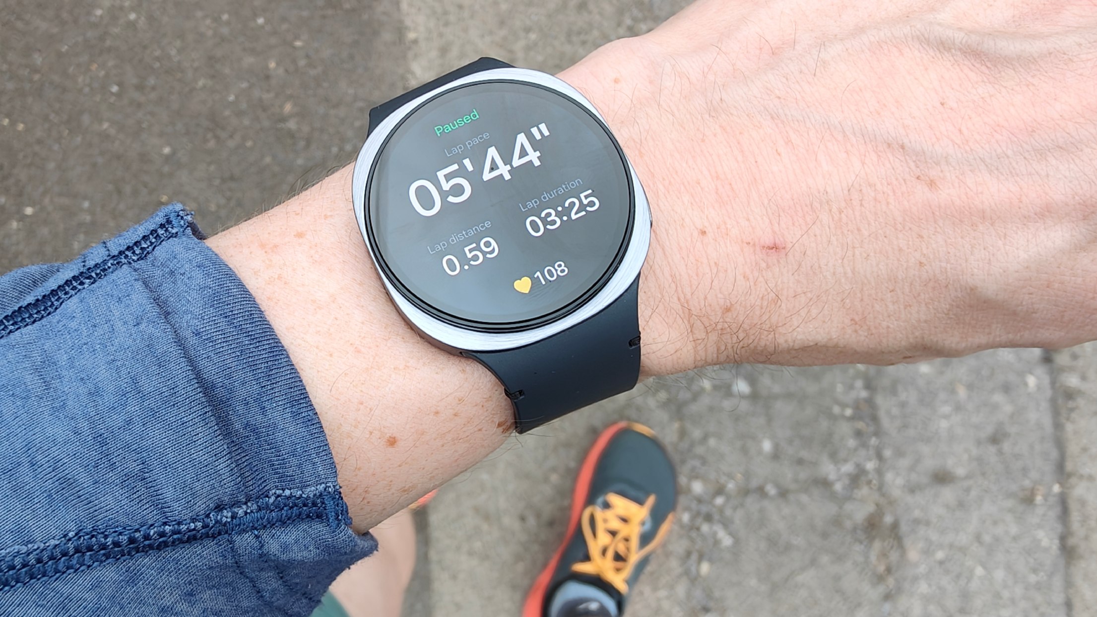 Samsung Galaxy Watch 8 worn during run 