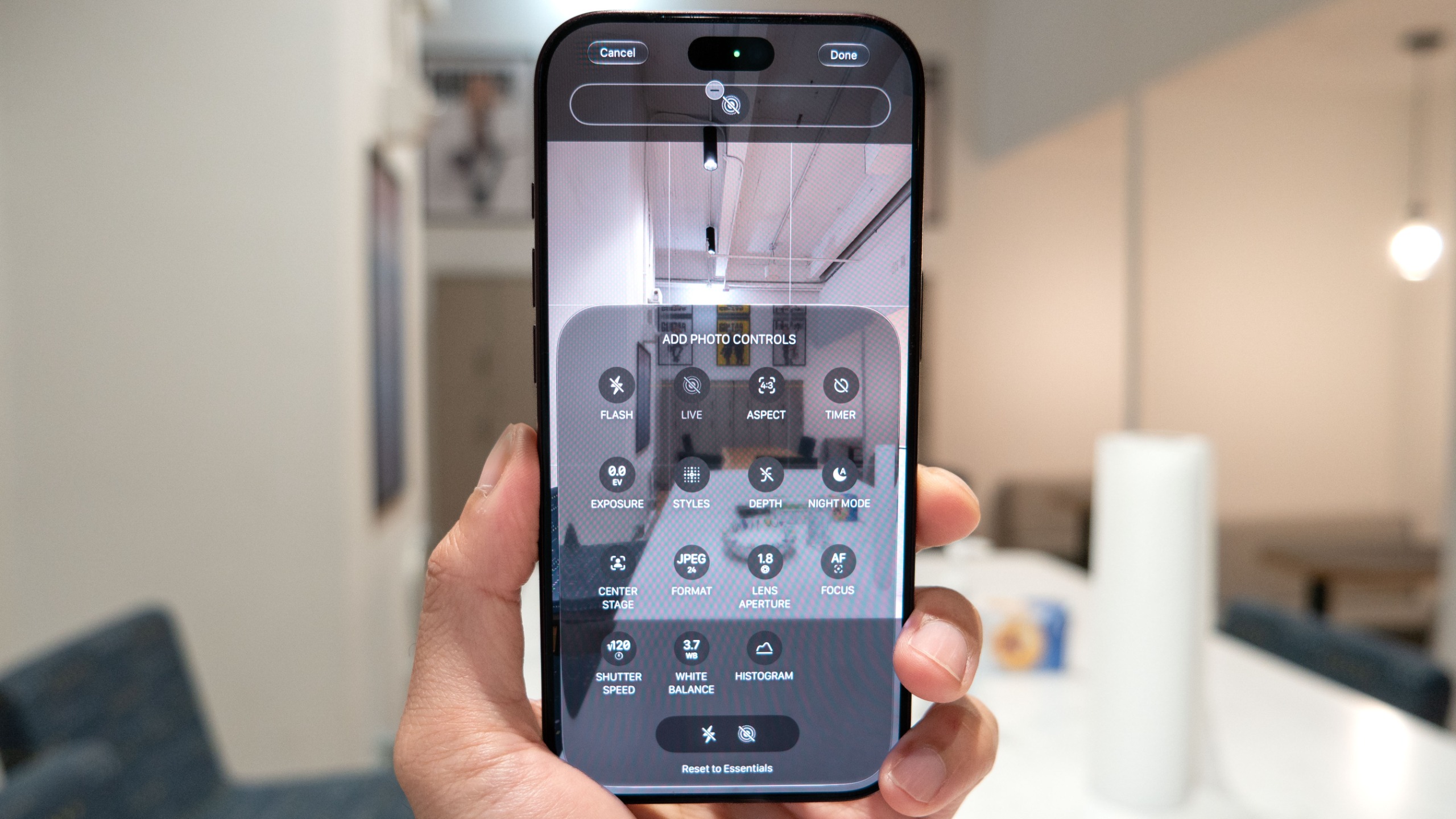 iPhone 18 Pro showing Pro Controls.