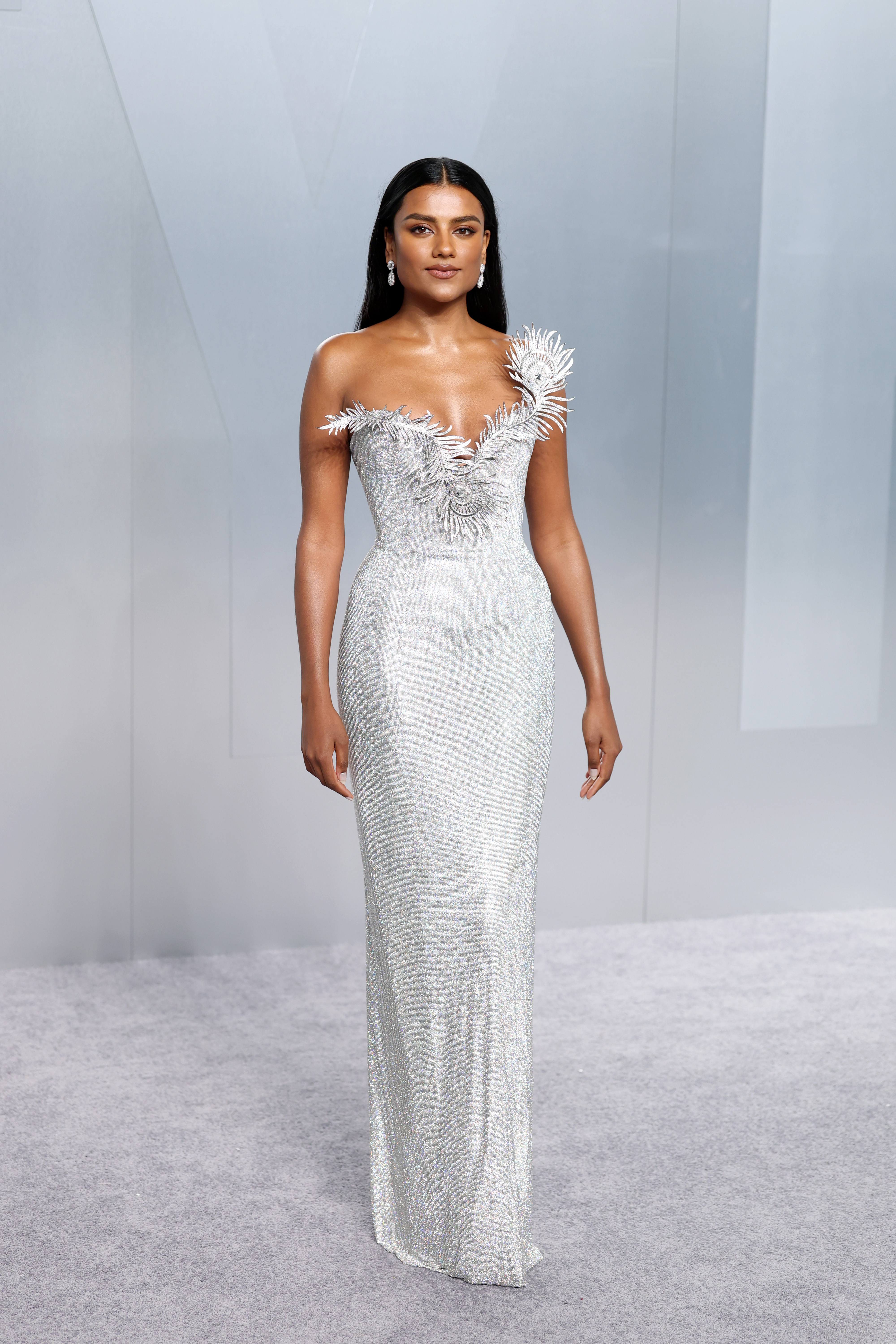 Simone Ashley wearing an Oscars after-party outfit.