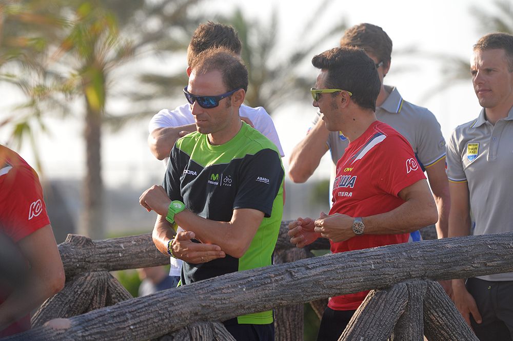 Alejandro Valverde (Movistar) and Joaquim Rodriguez (Katusha)