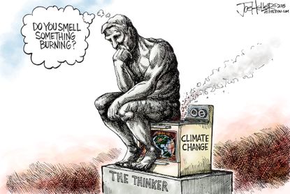 U.S. Climate change deniers the thinker