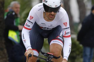 Fabian Cancellara in action during the Stage 7 time tirial of the 2016 Tirreno-Adriatico