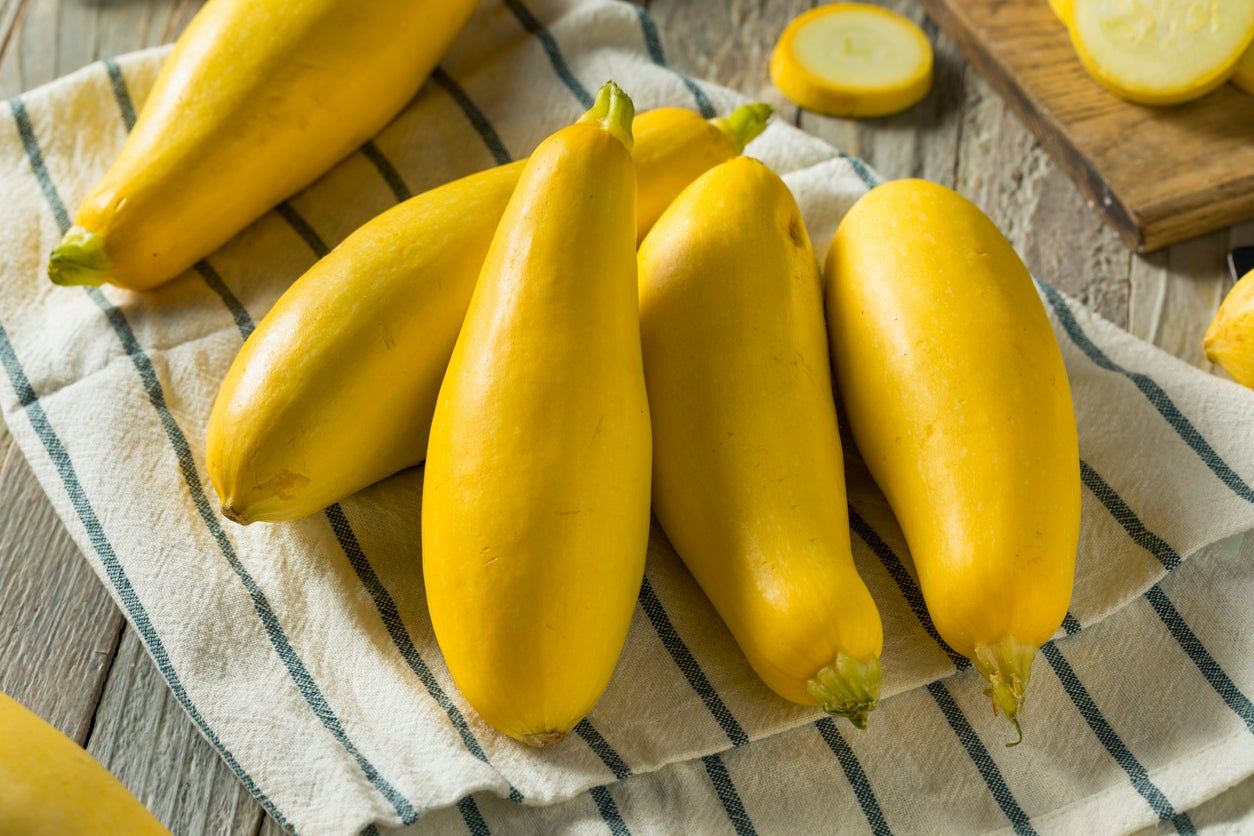 Yellow Straightneck Squash On A Table