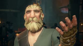 A singing pirate in Sea of Thieves