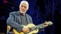 David Gilmour being interviewed at the Hay Festival, Hay-On-Wye, Powys, Wales Featuring: David Gilmour Where: Hay-On-Wye, Wales, United Kingdom When: 27 May 2016