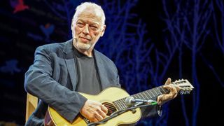David Gilmour being interviewed at the Hay Festival, Hay-On-Wye, Powys, Wales Featuring: David Gilmour Where: Hay-On-Wye, Wales, United Kingdom When: 27 May 2016