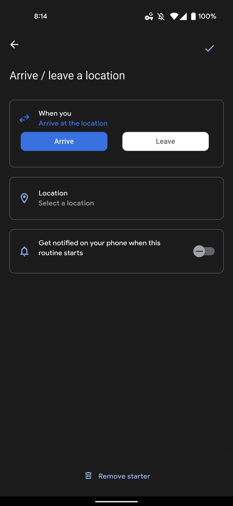 Google Home Location Trigger