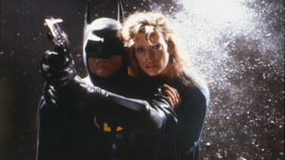 Jack Nicholson and Kim Basinger on the set of Batman