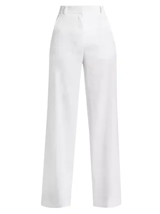 Theory, Linen-Blend Wide-Leg Trousers