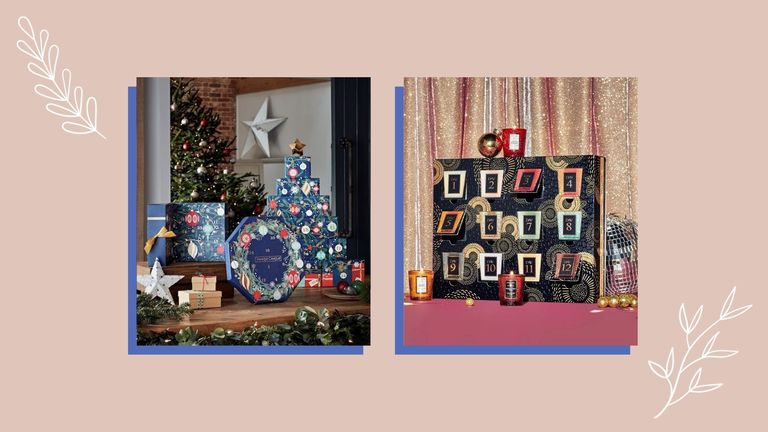 Two of the best candle advent calendars from Yankee Candle and Voluspa shown side by side