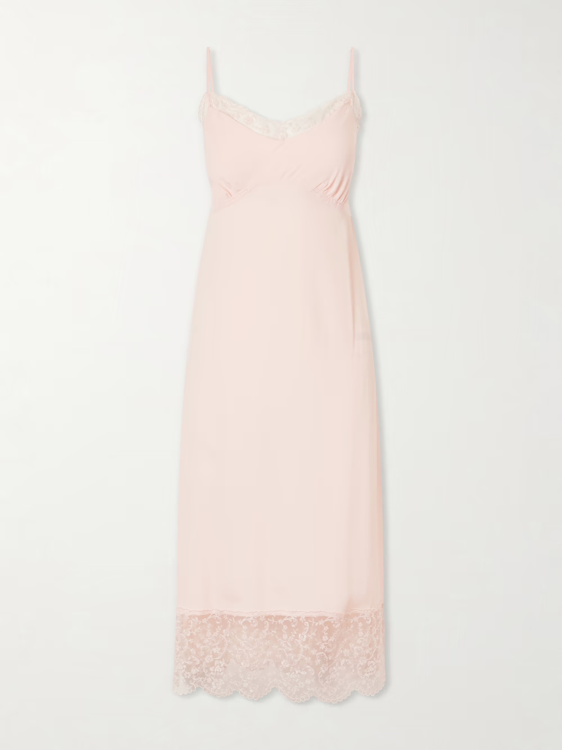 Simone Rocha, Lace-Trimmed Crepe de Chine Midi Dress