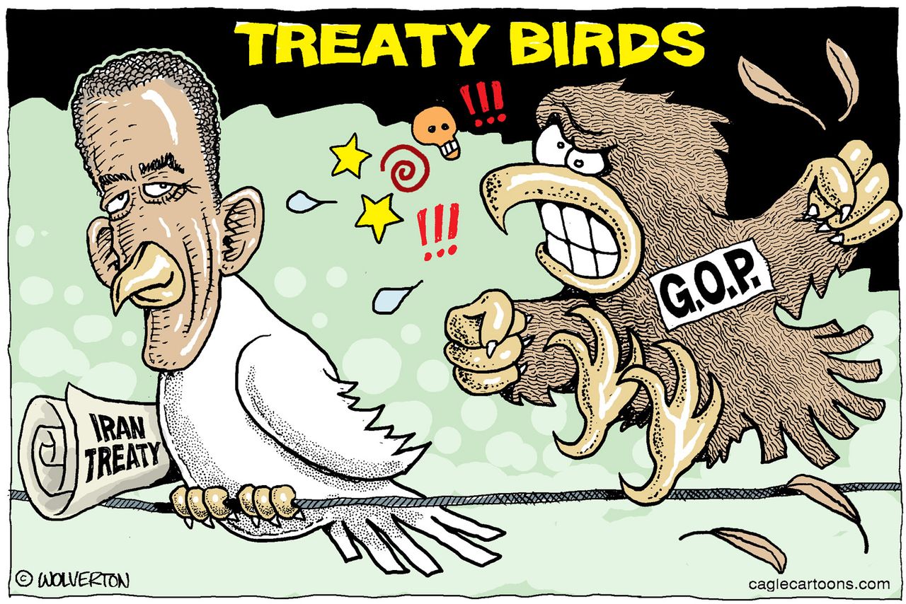 Political cartoon U.S. GOP Iran Nuclear Deal