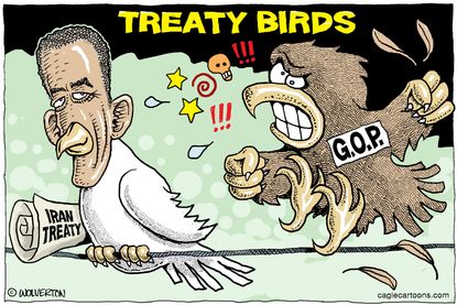 Political cartoon U.S. GOP Iran Nuclear Deal