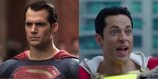 Superman and Shazam! side by side