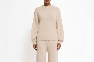 Barra Crew Neck Cashmere Sweater - Wheat