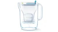 Brita Style water filter jug on white background