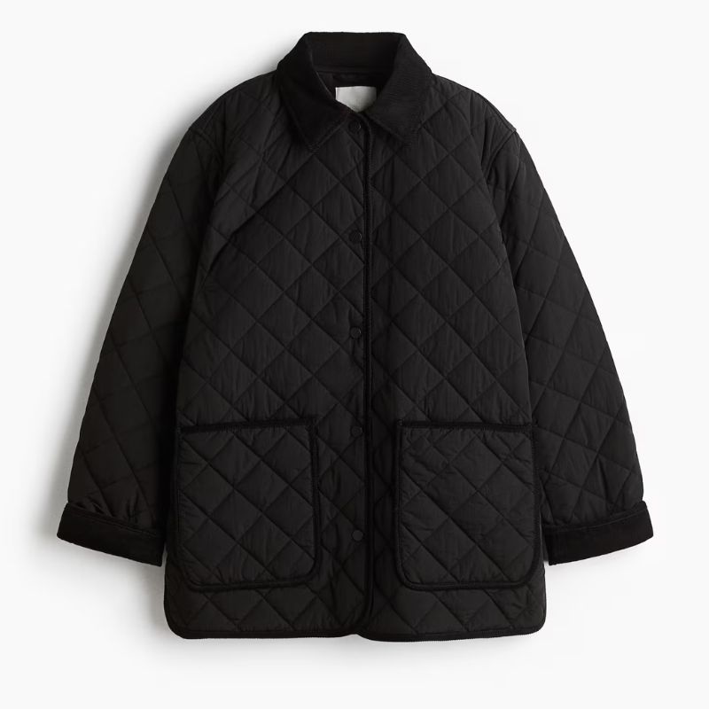 H&amp;amp;M black quilted jacket