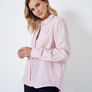 pink crew clothing shirt